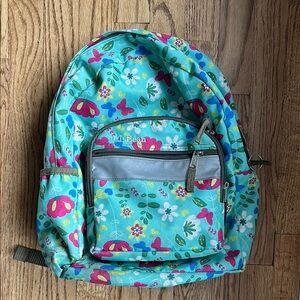 L.L. Bean Blue and Pink Floral Bag